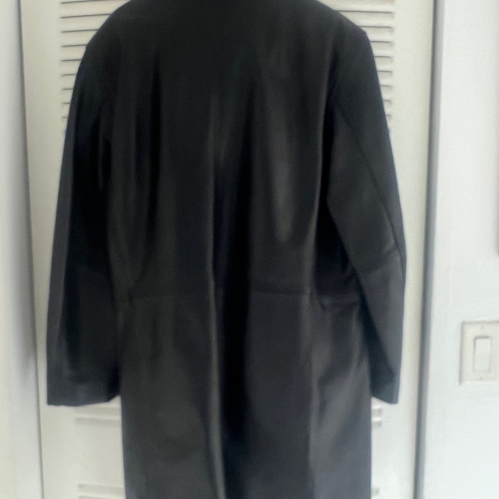 Wilsons Leather Black Coat with Red Lining - Picture 2 of 6